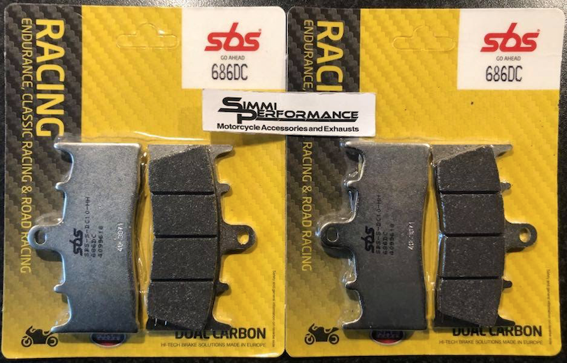 SBS Dual Carbon Front Brake Pads Kawasaki Ninja ZX-6R 600 1998 - 2001  636 2002
