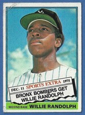 BLACK CIRCLE ERROR 1976 Topps Baseball Traded #592T Willie Randolph Yankees RC