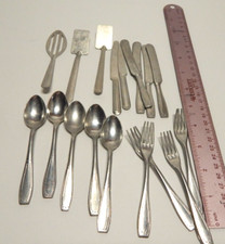 Vintage Child's Toy Metal Utensils/Silverware ---Aluminum
