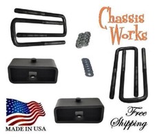 1996-2018 Chevy Express Gmc Savana 1500 2500 Ld 3 Lift Blocks Kit W11 U-bolts 1996-2018 Chevy Express Gmc Savana 1500 2500 Ld 3 Lift Blocks Kit W11 U-bolts