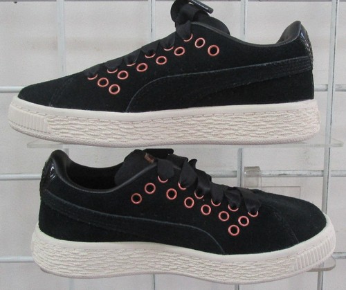 Girl's Puma Suede Deluxe Sneakers, New Blk Bronce Sport Life Walking Shoes 11.5 - Picture 2 of 5
