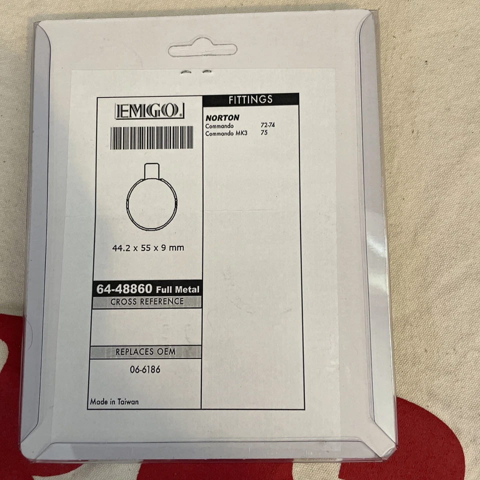 PASTILLAS METÁLICAS FRENO DISCO NORTON COMMANDO 06-1894 DELANTERAS TRASERAS 1972 - 1975 750 850 Foto 3 de 4