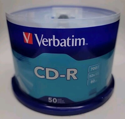 Verbatim CD-R 700MB 52x Speed & 80 Min Recordable Disc - Pack of 50