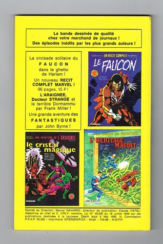 *** NEU _ Nr. 88 *** 05-1985 - Ed. LUG MARVEL // Q. NEU - Bild 2 von 2