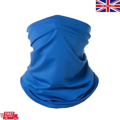 Gesichtsbedeckung Maske Bandana Schal Schild Hals Thermo Schlauchschal Premium weich blau