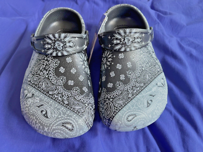 Crocs BANDANA Clogs Women Men Blue/Black UK