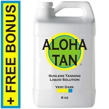 ALOHA TAN - VERY DARK - 8 oz - Spray Tanning Solution / Sunless Self Tanner Mist