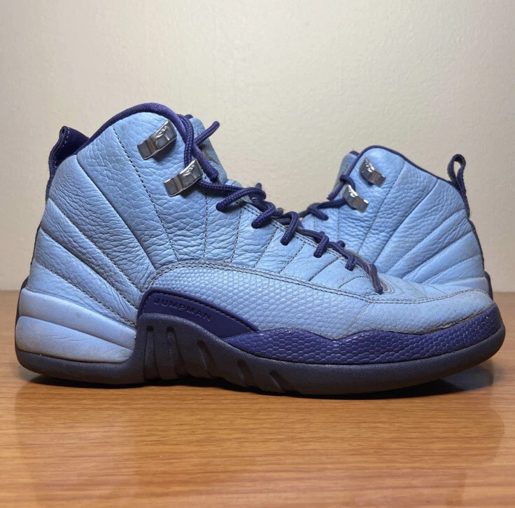 Air Jordan 12 XII Retro Hornets Blue Purple Size 6.5y 6.5 Sneakers 510815 418