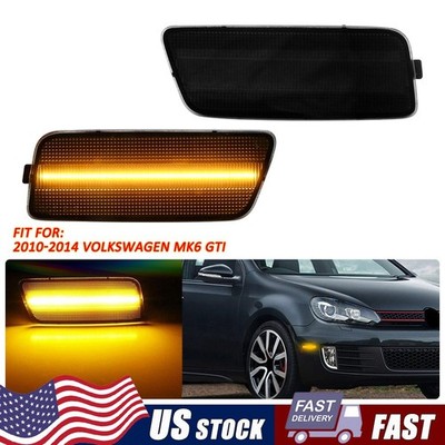 For 2010-14 VW Volkswagen MK6 Golf/GTI Front Side Marker Amber LED Signal Lights