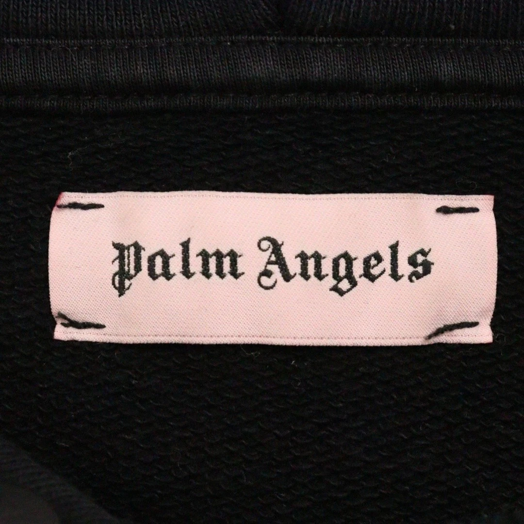 Palm Angels Smiley Felpa con Cappuccio Stampa Pullover Anteriore PMBB003S18348020 Nero Usato