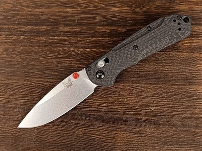 Benchmade 565-1 Mini Freek Carbon Fiber 3K Twill Handle S90V Steel Folding Knife