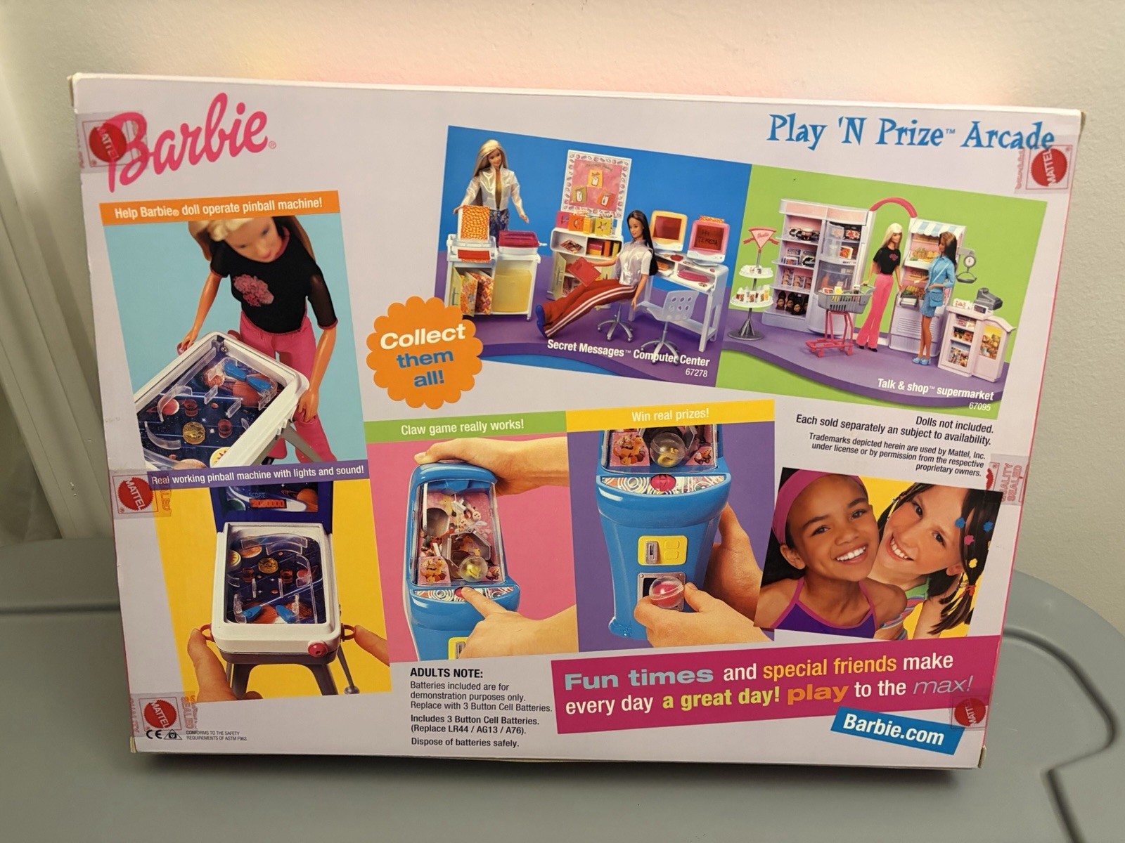 Vintage Mattel Barbie Play 'N Prize Arcade Doll Playset NIB 