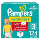 Pampers Swaddler 360 Disposable Baby Diapers Size 3, 124ct Stretch Waistband