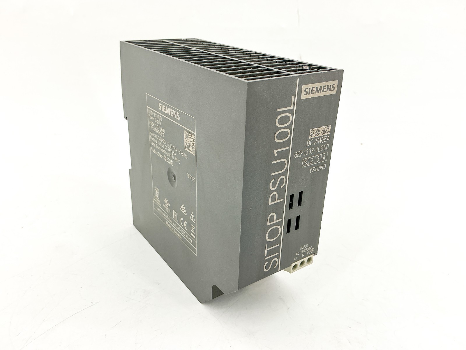 New Siemens 6EP1333-1LB00 Power Supply 24VDC 5A 50/60Hz Sitop PSU100L - No Box