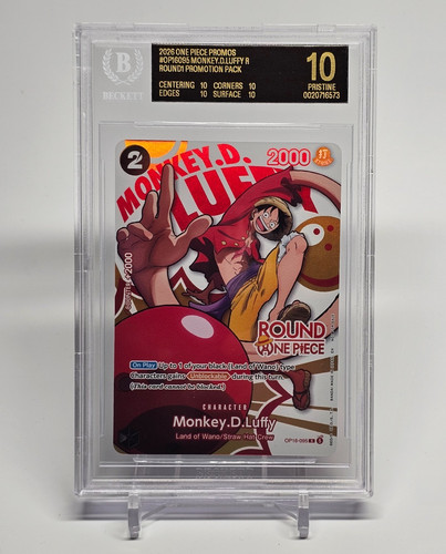 2026 One Piece Luffy OP16-095 ROUND 1 x ONE PIECE Card Promo BGS 10 BLACK LABEL