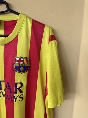 Nike FC Barcelona 2013-2014 Soccer Jersey Men's size XL Striped