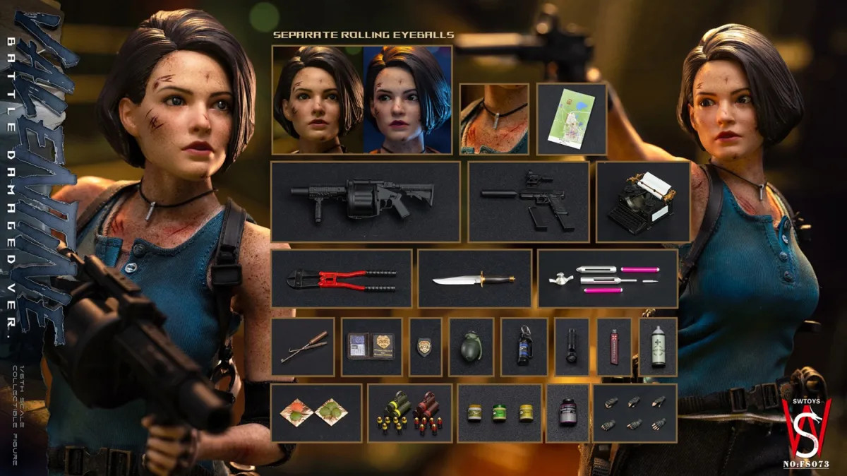 SWTOYS FS073resident evilジルバレンタインバトルダメージ SWTOYS FS073 - Resident Evil Jill Valentine 1/6 Scale (Battle
