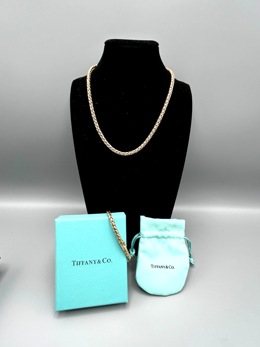 Tiffany & Co 14K Gold Byzantine Necklace Bracelet Set 35g 585