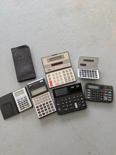 Lot de Calculatrices Vintage Ancienne Texas Instruments...
