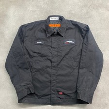 Red Kap Bomber Coat Mens Large Workwear Mechanics Quilted Sleeve Jacket, Black