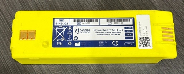 Cardiac Science Powerheart AED G3 Battery 9146-302 (Yellow) exp. 2023