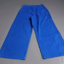 Adidas x KSENIASCHNAIDER Size 26 3-Stripe Wide Leg Jeans Bright Blue Denim