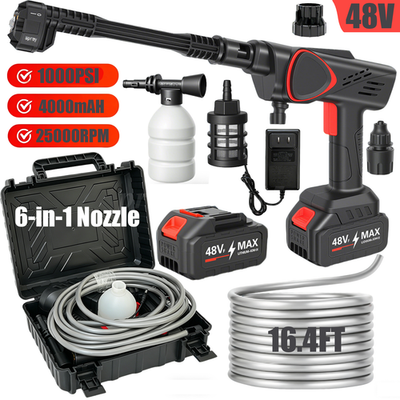 #ad 48V Cordless Pressure Washer 1000 PSI Portable Power Washer with 6 in 1 Nozzle $36.69