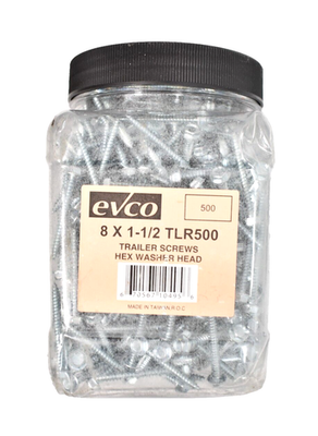 #ad Evco Trailer Screws Hex Washer Heads 500 Pack #8 x 1 1 2quot; 500 Pack TLR500 $19.49