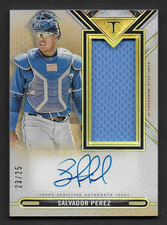 2021 Topps Triple Threads Auto Jumbo Relic Patch, Salvador Perez, Royals #23/25