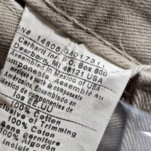 Pantalone Carhartt uomo 38x34 (36x33) kaki plissettato chino twill cotone lavoro casual - Foto 6 di 8
