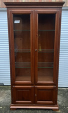 A Tall Modern Glazed Display Cabinet H196cm W100 D43cm