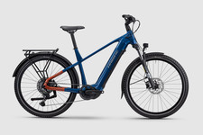 Bici Elettrica da City/Trekking High Haibike TREKKING 4 Blu/Arancione/Argento