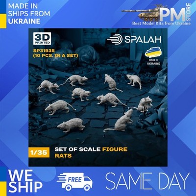 SPALAH 31935 1/35 Set of figures Rats 3d printed resin kit