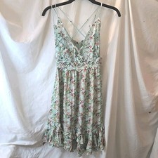 Free People Intimately Adela Mini Slip Dress Floral Fairycore Romantic Lacy M