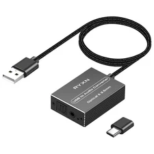 Usb To Optical Spdif Toslink & 3.5mm Audio Adapter Converter Support Usba & Usbc
