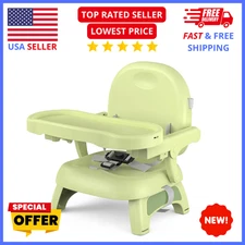 Toddler Booster Seat for Table – Portable Foldable Baby Dining Seat with Tray