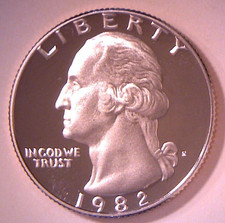 1982 S **PROOF** WASHINGTON QUARTER  **FREE SHIPPING**