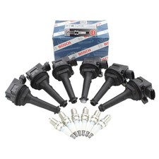 Bosch 6 Ignition Coil NGK 6 Standard Spark Plug Kit For Volvo S80 XC90 L6