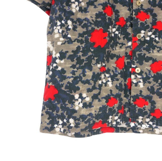 Marni MARNI 20SS Allover Print Open Collar Shirt Short Sleeve 48 Gray/Navy image 4