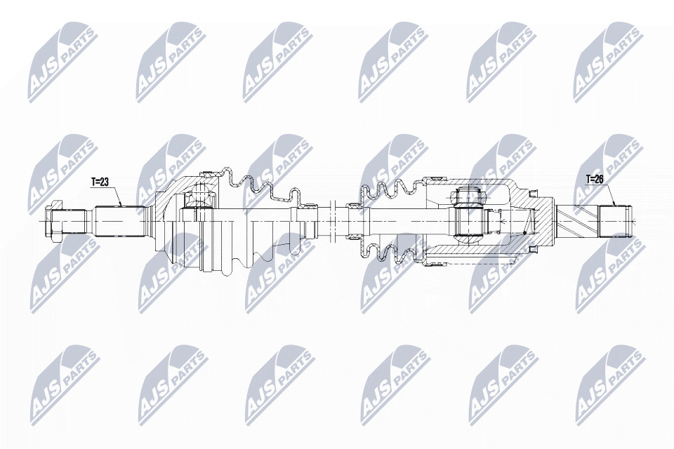 N.T.Y. NPW-RE-063.NTY Drive Shaft for RENAULT