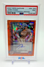 2025 Topps Chrome Sapphire JAMES WOOD RC AUTO ORANGE REFRACTOR /25 PSA 9 #RA-JWO