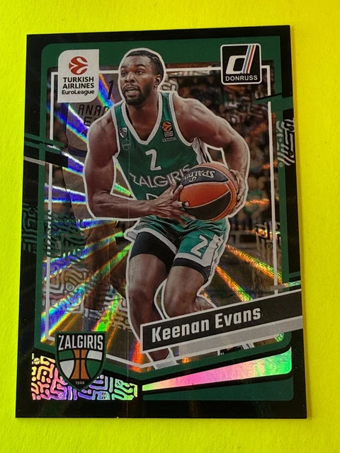 DA108416 23-24 DONRUSS Turkish Airlines EL BLACK LASER #101 Keenan Evans 1/1
