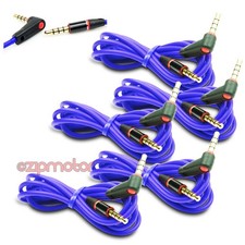 5X 4FT 3.5MM AUX L M/M AUDIO CABLE CORD BLUE FOR LG OPTIMUS G2 HTC ONE MOTO X G