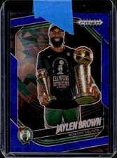 2024-25 Panini Prizm Black Jaylen Brown Blue Ice Prizm #/125 Celtics
