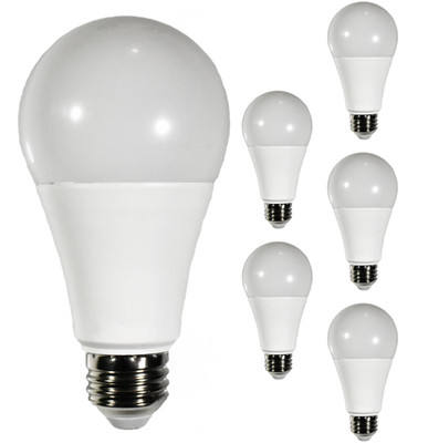 Diodesy A21 LED Light Bulb 17W 2000LM E26 4000K 120-277V CRI80 220° White 6Pk