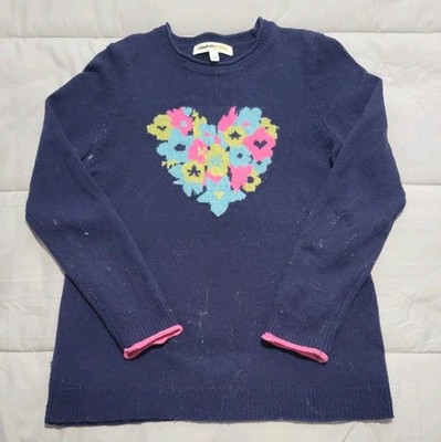 Clements Ribeiro Lambswool Jumper Size L UK 14 Floral Heart Wool Sweater