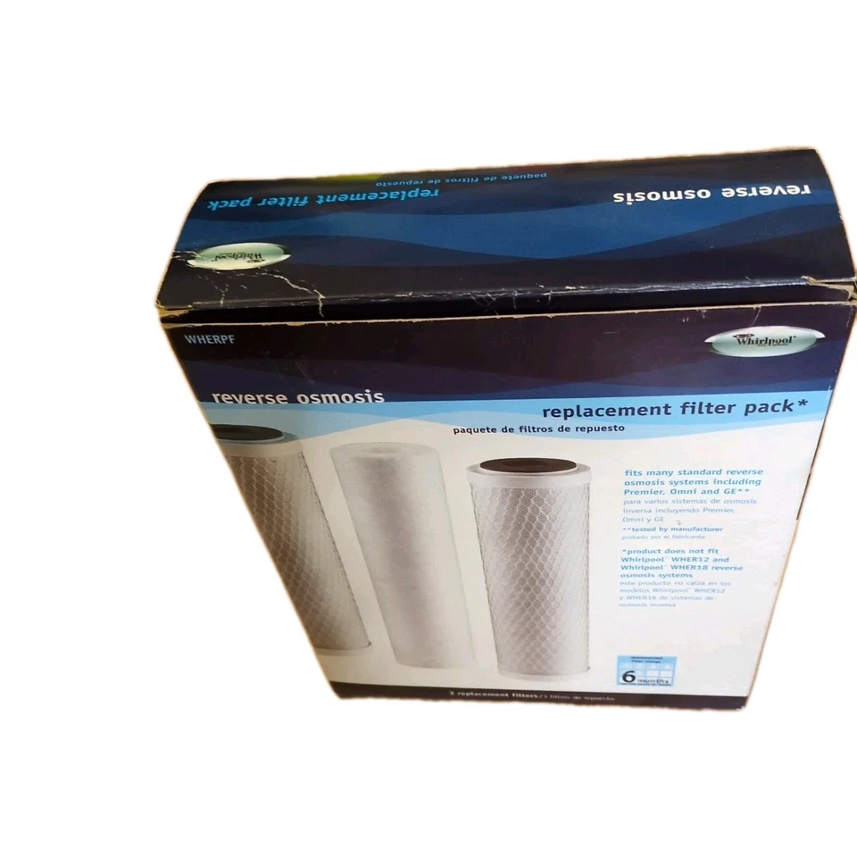 Genuine Whirlpool Universal Reverse Osmosis Replacement Water Filter 3 Pack NEW - Image 3 of 4