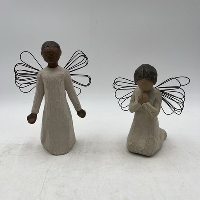 Angel of Grace  & Angel of Prayer Willow Tree Figurines 2001