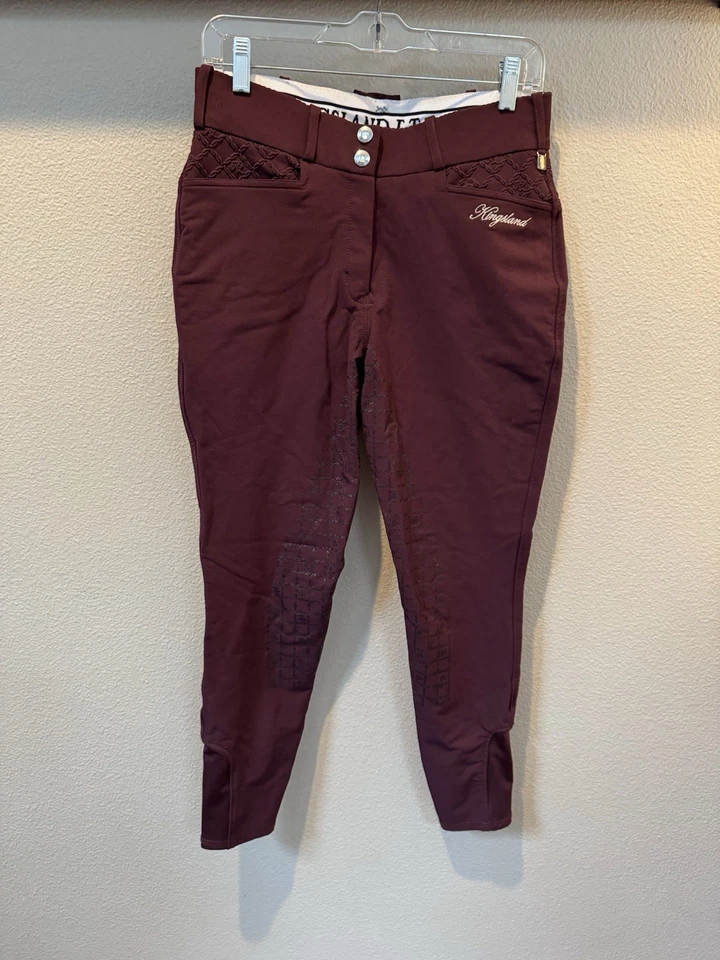 Pantalones ecuestres KINGSLAND AW'19 KADI DAMAS AGARRE COMPLETO 40 granate talla 10 Foto 3 de 4