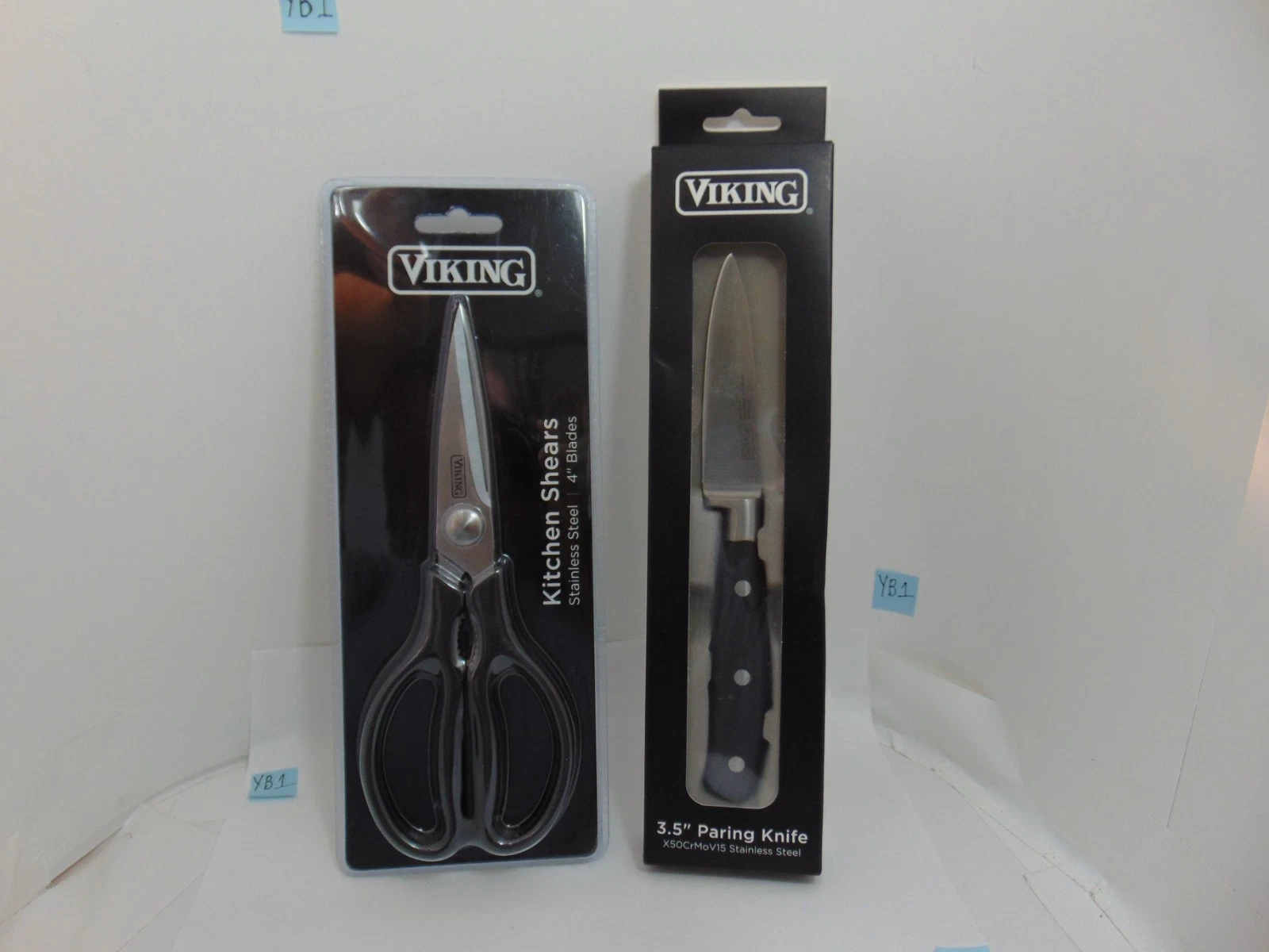VIKING BRAND Stainless Steel 2 Piece Set Scissors & 3.5 inch Paring Knife